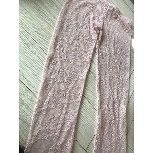 Forever 21 Lace Legging Dusty Pink
